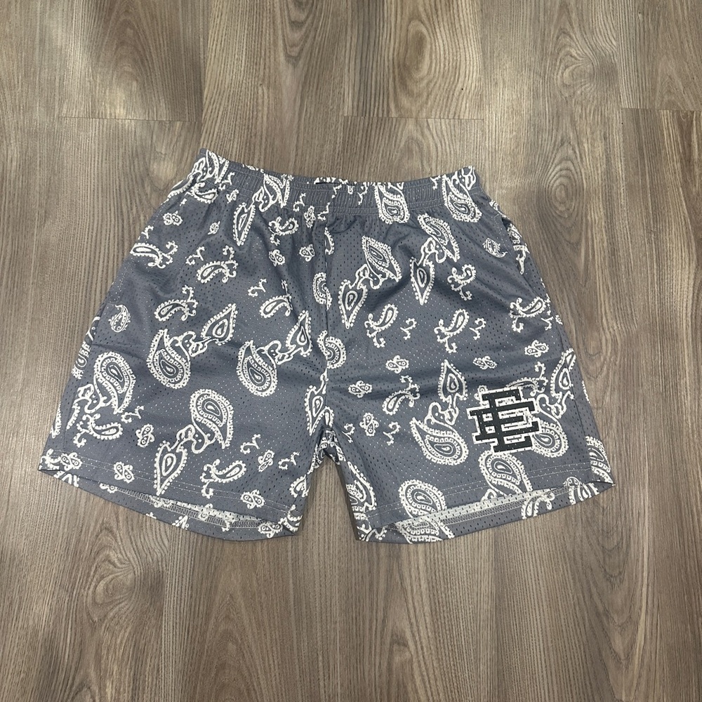 Eric Emanuel Gray Paisley Athletic Shorts